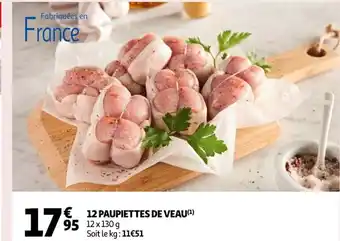 Auchan 12 Paupiettes de veau offre