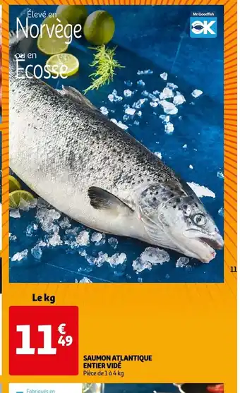 Auchan Saumon Atlantique Entier Vide offre