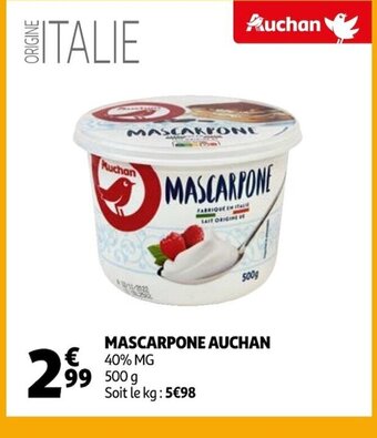 Auchan Mascarpone Auchan offre