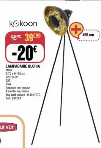 La Foir'Fouille Lampadaire gloria offre