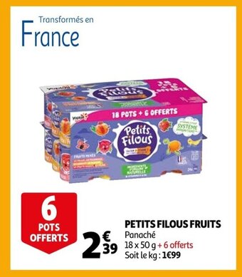Auchan Petits Filous Fruits offre