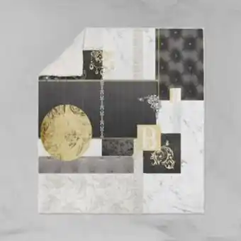 La Foir'Fouille Plaid polaire imprimé et sherpa - 130 x 150 cm - william offre