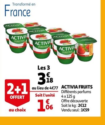 Auchan Activia Fruits offre