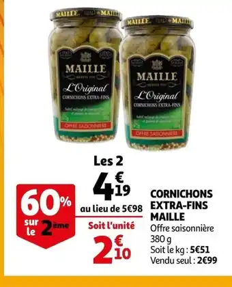 Auchan Cornichons Extra-Fins Maille offre