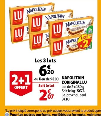 Auchan Napolitain l'Original Lu offre