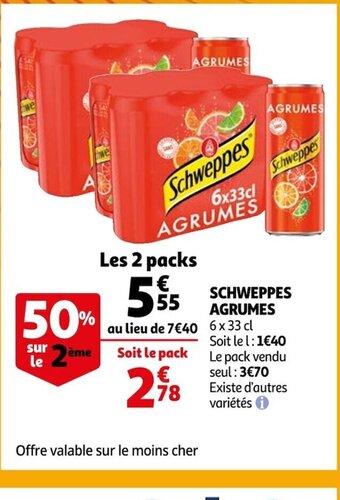 Auchan Schweppes Agrumes offre