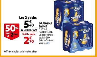 Auchan Orangina Jaune offre