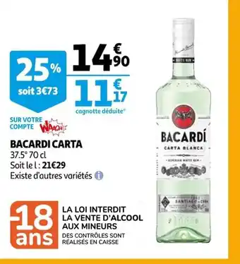 Auchan Bacardi Carta offre