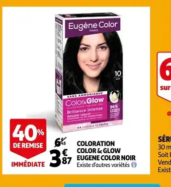 Auchan Coloration Color & Glow Eugene Color Noir offre