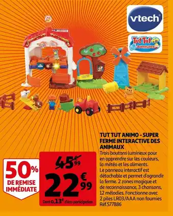 Auchan Tut Tut Animo Super Ferme Interactive Des Animaux offre