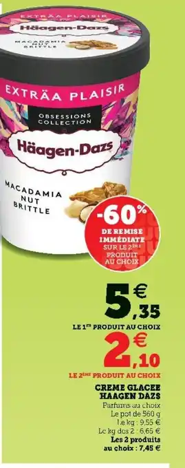 Super U Creme Glacee Haagen Dazs offre