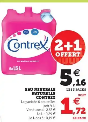 Super U Eau Minerale Naturelle Contrex offre