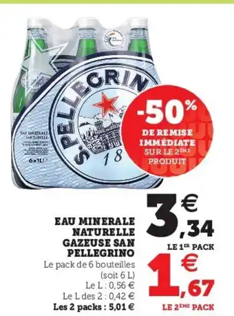 Super U Eau Minerale Naturelle Gazeuse San Pellegrino offre