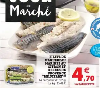 Super U Filets de maquereau marines au citron et offre