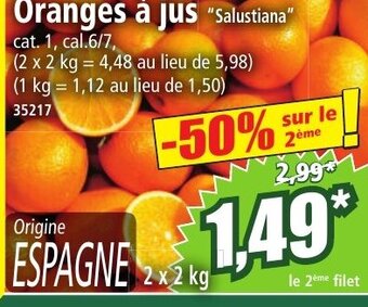 Norma Oranges à Jus offre