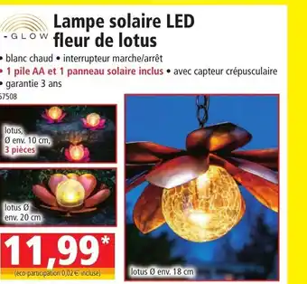 Norma Lampe Solaire LED Fleur de Lotus offre