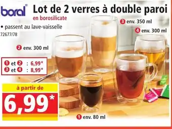 Norma Lot de 2 Verres à Double Paroi offre