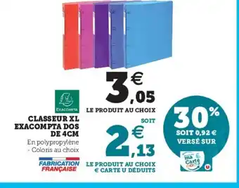 Chasseur XL exacompta dos de 4cm