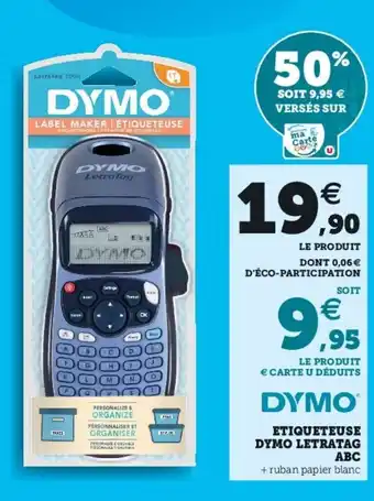 Super U Etiqueteuse dymo letratag abc offre
