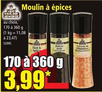 Norma Moulin à épices offre
