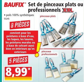 Norma Set de Pinceaux Plats ou Professionnels offre