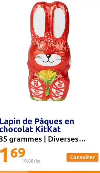 Action Lapin de Pâques en Chocolat KitKat offre