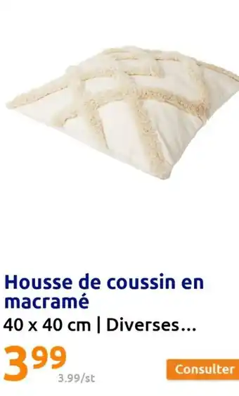 Action Housse de Coussin en Macramé offre