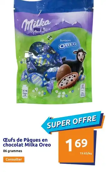 Action Œufs De Pâques en Chocolat Milka Oreo offre