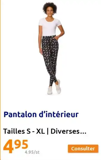 Action Pantalon d'Intérieur offre