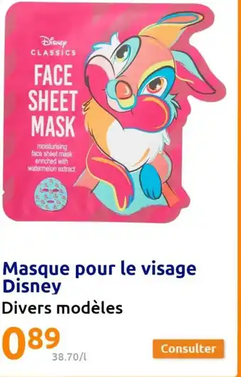 Action Masque Pour Le visage Disney offre