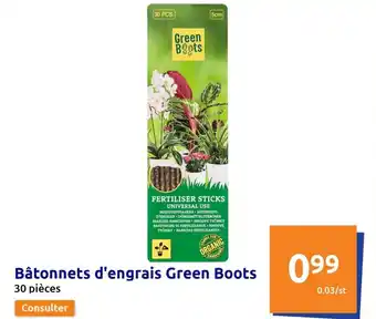 Action Bâtonnets d'Engrais Green Boots offre