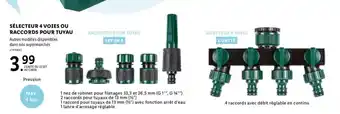 Lidl Sélecteur 4 Voies ou Raccords Pour Tuyau offre