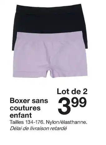Zeeman Boxer sans coutures enfant offre