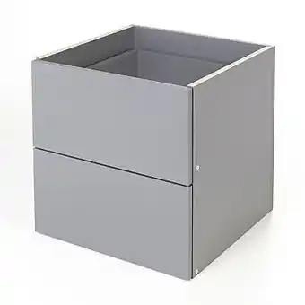 Castorama Bloc porte gris 2 tiroirs mixxit 33 x 33 cm offre