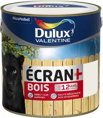 Castorama Peinture bois extérieure haute résistance ecran+ bois dulux valentine satin blanc 2l offre