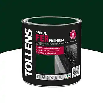 Peinture fer extérieur/intérieur vert basque tollens 2l