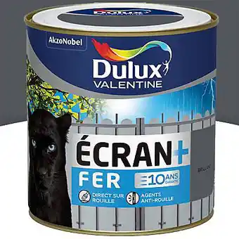 Castorama Peinture ecran+ fer protection antirouille dulux valentine brillant gris foncé ral 7015 0,5l offre