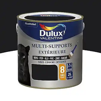 Castorama Peinture multi supports extérieure garantie 8 ans dulux valentine satin noir 2l offre
