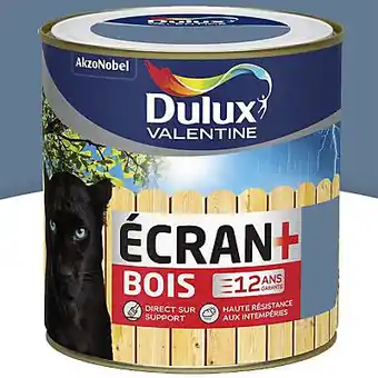 Castorama Peinture bois extérieur ecran+ bois dulux valentine satin orage ral 5014 0,5l offre