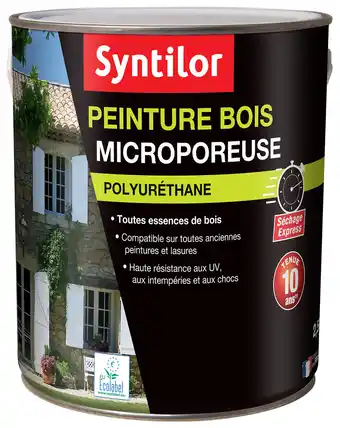 Castorama Peinture bois microporeuse intérieur extérieur satiné rouge feu syntilor 2,5l offre