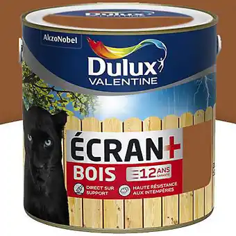 Castorama Peinture bois extérieur ecran+ bois dulux valentine satin teck 2l offre