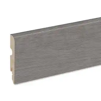 Plinthe bois mdf grise pour parquet et stratifié goodhome décor 95 l.220 x h.8 x ép.1,3 cm