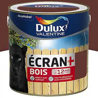 Castorama Peinture bois extérieur ecran+ bois dulux valentine satin ton bois ral 8015 2l offre
