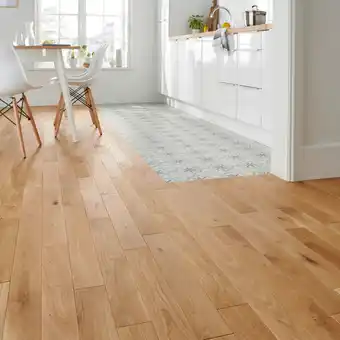 Castorama Parquet massif à coller en chêne goodhome visby finition huilée coloris naturel l.9 x ép.1,5 cm offre