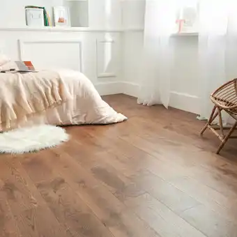Castorama Parquet massif à coller en chêne goodhome skara finition vernis mat coloris naturel l.15 x ép.1,5 cm offre