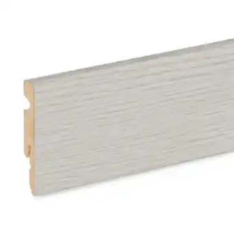 Castorama Plinthe bois mdf blanche pour parquet et stratifié goodhome décor 20 l.220 x h.6 x ép.1,1 cm offre