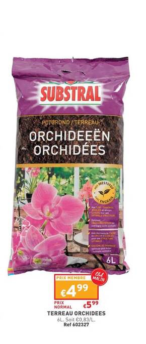 Trafic Terreau orchidées offre