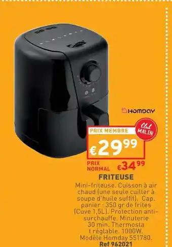 Trafic Friteuse offre
