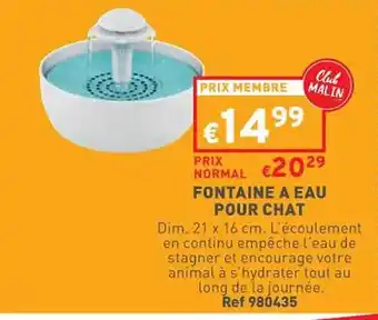 Trafic Fontaine à eau pour chat offre