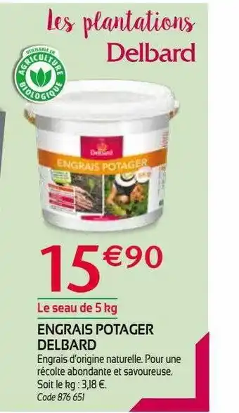Engrais potager delbard